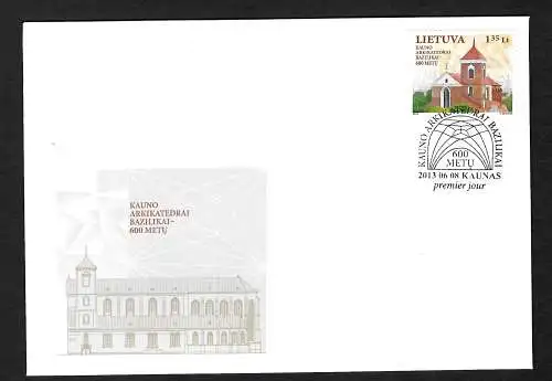 Litauen: 600 Jahre Kathedrale Kaunas, FDC