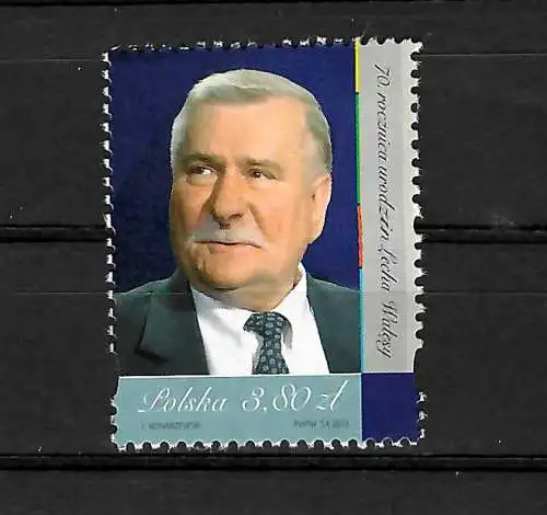 Polen: 70. Geburtstag von Lech Walesa, #4636 postfrisch 