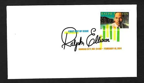 États-Unis: 2014 100. Anniversary of Ralph Ellison, FDC color cancel