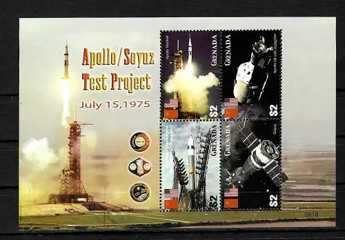 Grenada: 30 Jahre Apollo-Sojus Test Project, postfrisch **