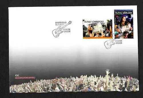 Aland: Musikfestivals, Gitarre, #379-380, FDC