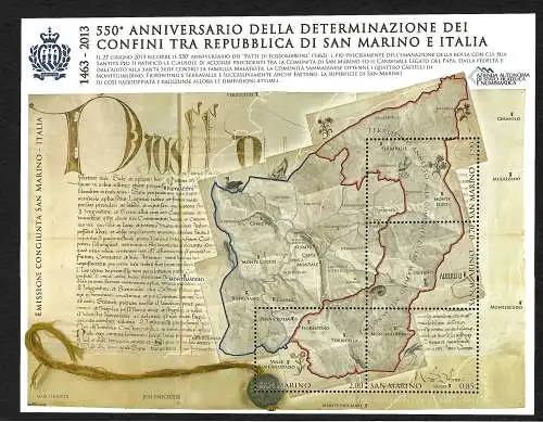 San Marino: Grenzbestimmung San Marino-Italien, #2563-2566, postfrisch