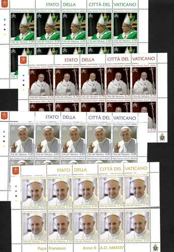 Vatican: Pape François, 2e année pontificale, 4x arc minuscule, frais de port