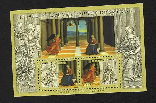 France: Musée du Louvre, Musé du Vatican, bloc #49, frais de port