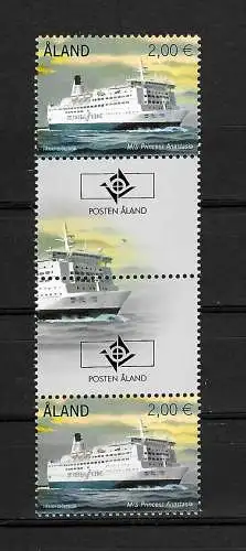 Aland: M/S Prinzess Anastasia, Zwischenstegpaar, #381, postfrisch