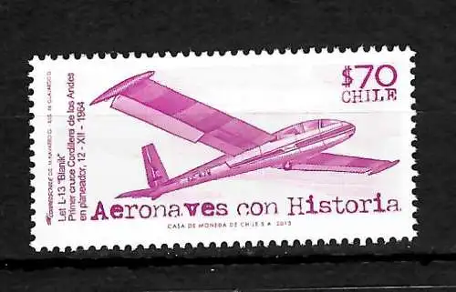 Chile: Aeronaves con Historia, Segelflugzeug, postfrisch