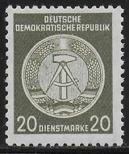 DDR Dienstmarke: MiNr. 22 xl XI, postfrisch mit BPP Attest