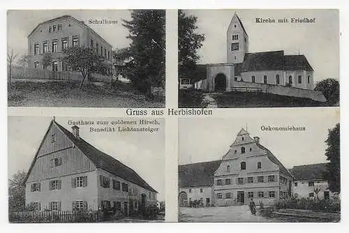 Ansichtskarte Gruss aus Herbishofen/Memmingen nach Waldmünchen