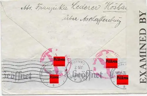 Kgf/PoW: Hösbach /Aschaffenburg vers St. Paul/Canada: Ile aux Noise Que 1942