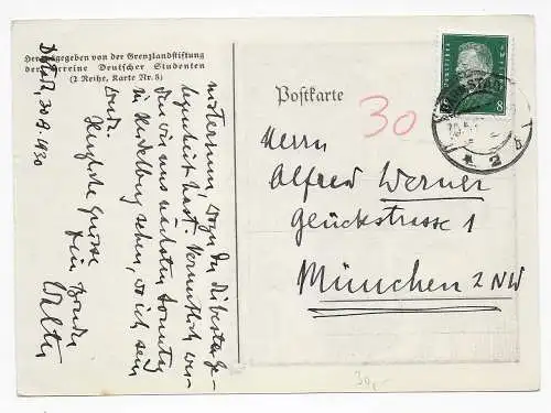 Carte de vue de la Silésie orientale: Eminenzgrube après Munich 1930