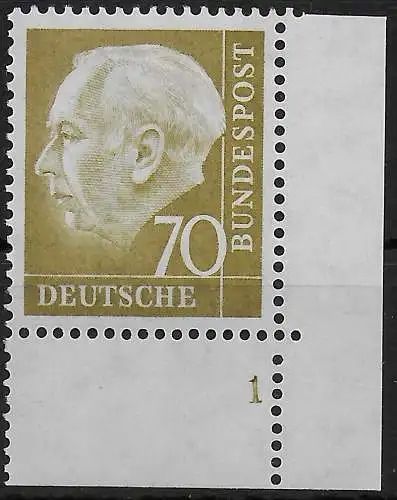 Bund: MiNr. 191, postfrisch, Sektor Nr. 1