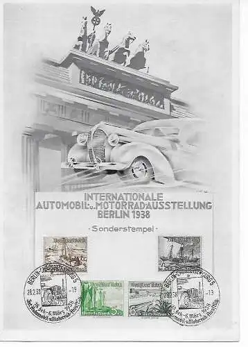 DR: Exposition internationale de l'automobile et de la moto à Berlin 1938