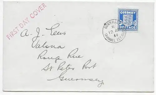 Guernesey 1944, FDC.