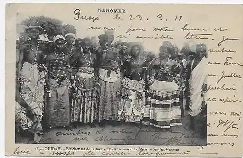 France: Post card Dahomey vers Francfort