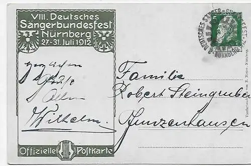 DR: VII Deutsches Sängerbundesfest Nürnberg, 1912 nach Gunzenhausen