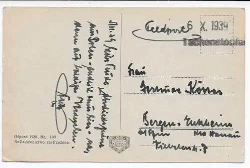 Gouvernement général GG: AK Cracovie comme un poste de terrain tôt de Tschenstochau 6.10.1939