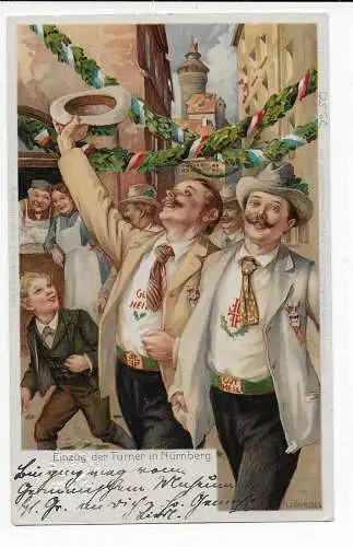 DR: X. Deutsches Turnfest, Nürnberg 1903, Sonderstempel, Sonderkarte