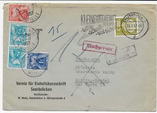 Sarrebruck vers Stiring-Wendel, supplément 1957