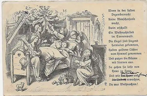 DR: Künstlerkarte Serie I, 1912 nach Lichtenfeld, Weihnachtskarte