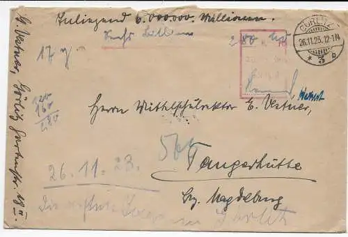 DR: Inflation Görlitz 26.11.23 nach Tangerhütte, bezahlt