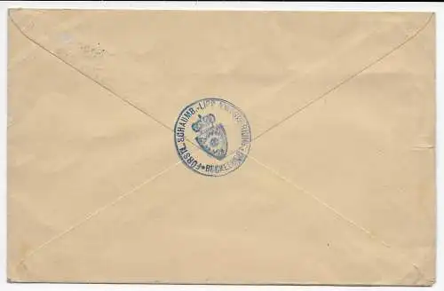 DR: Brief aus Brückeburg nach Greiz/Gera, Frei durch Ablösung - Zettel, 1914