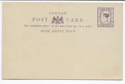 Libanon: Post card with reply card - double card