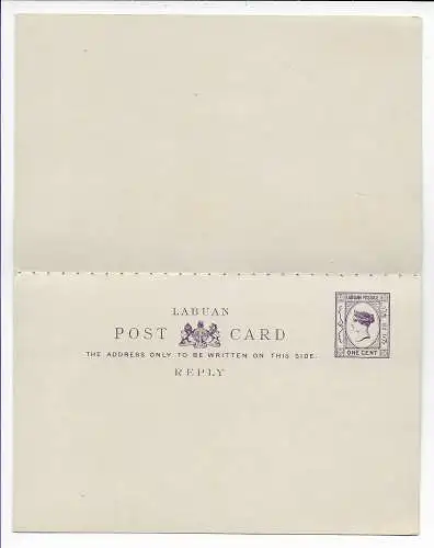 Libanon: Post card with reply card - double card