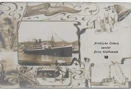 Schiffspost S.S. Irene 1911 von Hoboken N.J. nach Wulsdorf-Geestemünde