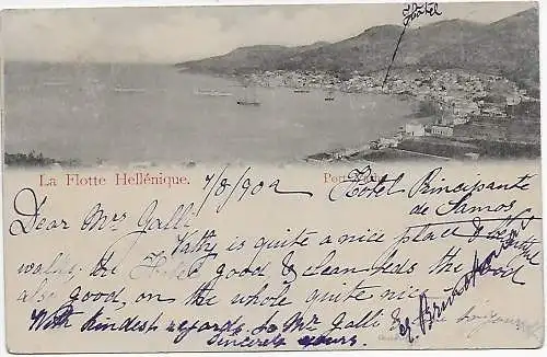 Levante: AK Port Vathy, Samos nach Smyrna, 1902