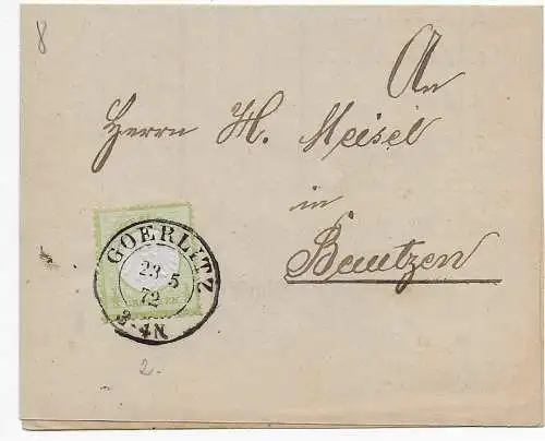 DR: Brief mit den Marktpreisen aus Görlitz 1872 nach Bautzen