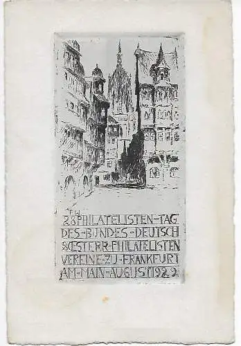 DR: Sonderkarte 28. Philatelistentag in Frankfurt/M 1922