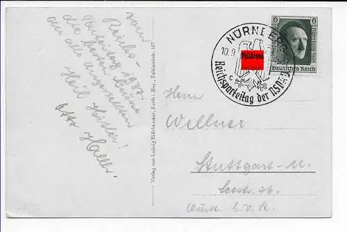 DR: Sonderkarte Nürnberg Reichsparteitagsgelände, Ehrentribüne 1937