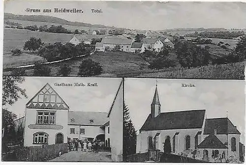 AK: Gruss aus Heidweiler, 1916 als Feldpost