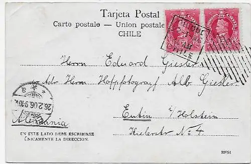 Chile: Iquique: Misa de Campafia 1906 nach Holstein, Eutin