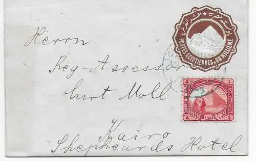 Ägypten: Shephards Hotel cancel to Cairo 1909