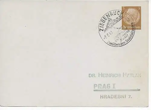 DR: Sonderstempel Ziegenrück 1940