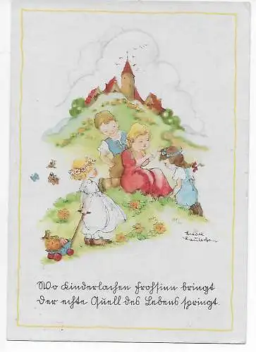 Österreich: Christkindl Postkarte und Vignette 1965 nach Breitenfurt