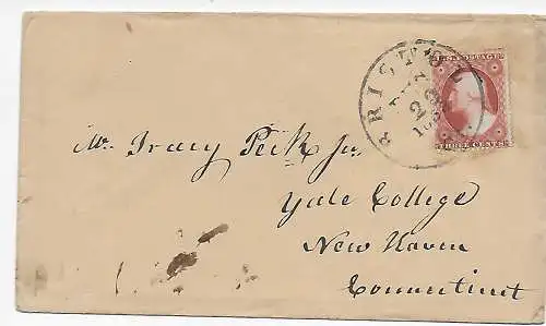 USA: Brief aus Bristol nach New Haven/Con, 1868