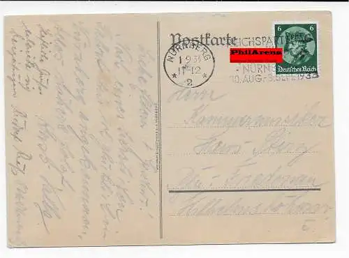 AK Nürnberg 1933 nach Berlin