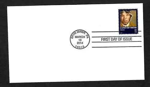 USA: C. Alfred -Chief- Anderson, Aviator, 2014, FDC Bryn Mawr PA