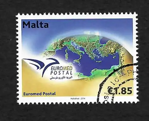 Malta: Euromed, Mediterranean Sea - Mittelmeer, 2014, gestempelt