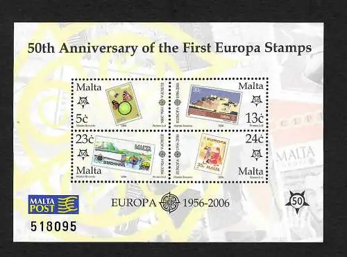 Malta: 50 Jahre Europamarken, 2006, postfrisch