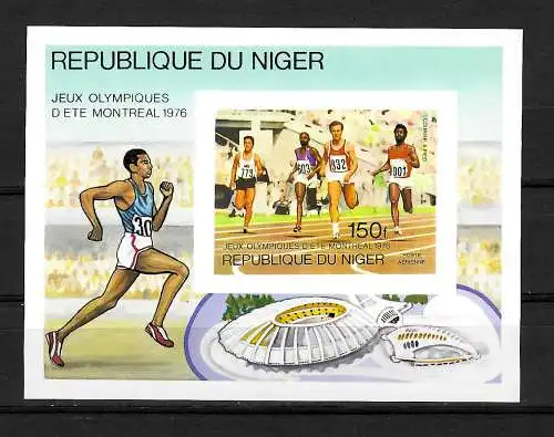 Niger: Olympische Spiele 1976, Montreal, #536, Block #15B, postfrisch