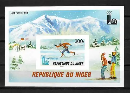 Niger: Olympische Winterspiele Lake Placid 1980  #690, Block #26B, postfrisch