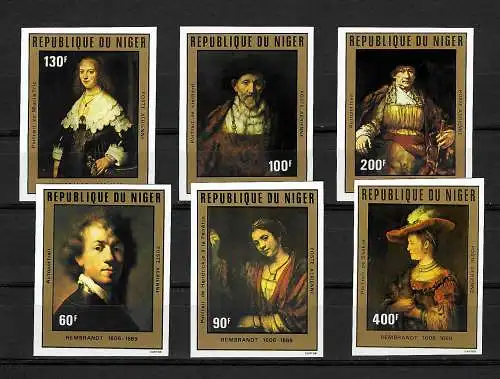 Niger: 375. Geburtstag von Rembrandt, 6x Briefmarken postfrisch #730-735