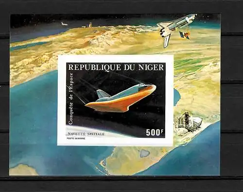 Niger: Erfolgreicher Flug Space Shuttle, #746, Block #32B, postfrisch