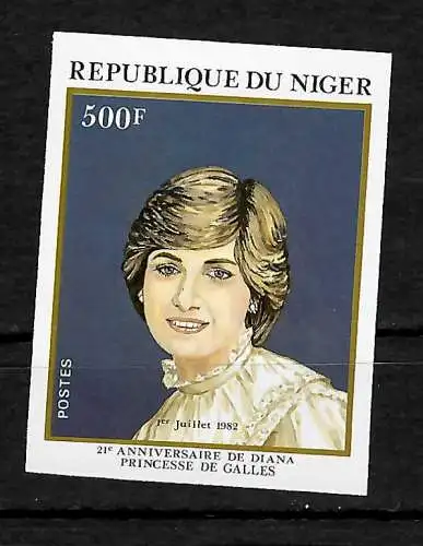 Niger: Fürstin Diana von Wales, #789, postfrisch