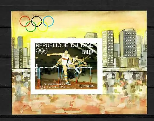 Niger: Olympische Sommerspiele 1984 Los Angeles #881, Block #41B, postfrisch