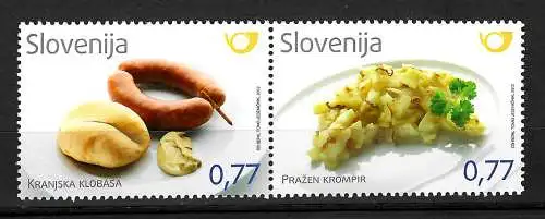 Slovenien: Regionale Küche, #981-982, postfrisch im Paar