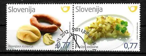 Slovenien: Regionale Küche, #981-982, gestempelt